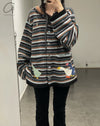 YANYAN KNITS 24 Autumn and Winter Goose Hoodie Winter Coat YYK-YYW24-0063-ZONGLV Brown/Green